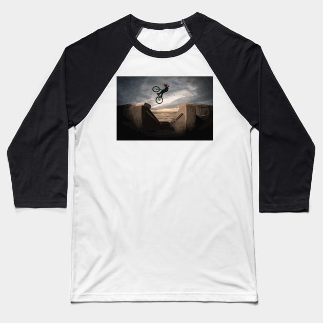 Danny Macaskill Painting Baseball T-Shirt by gktb